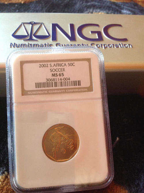 2002 S.Africa 50C Soccer grade by NGC
