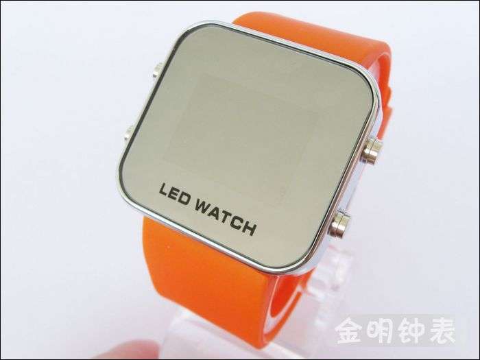 GREEN LED SILICONE WATCH