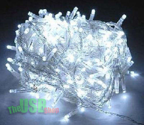 LED Fairy Lights, Total of 100 Blue Bulbs With interconnecting plugs