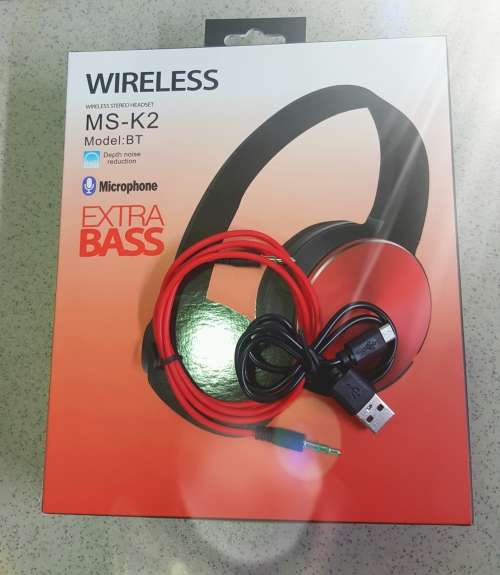 Bluetooth Extra Bass Wireless Headphone with Micro SD Card Slot FM Radio