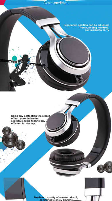 EP16 Extra Bass Stereo On ear Headset Headphones with Mic