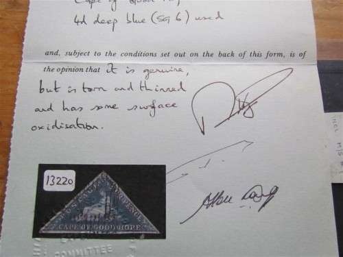 Cape Triangular 4d Deep Blue ***Genuine + Certificate***Scarce***