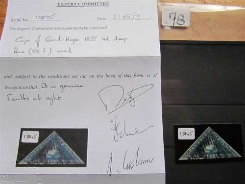 Cape Triangular 4d Deep Blue ***Genuine + Certificate***Scarce***