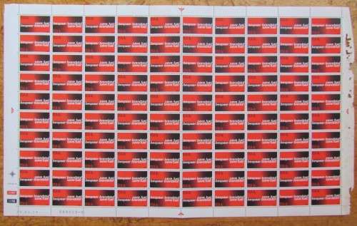 RSA SAVE FUEL SHEET - MINT - DAMAGE ON SHEET BORDER