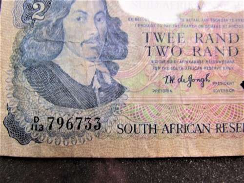 T.W DE JONGH 2 RAND NOTE - 2nd ISSUE