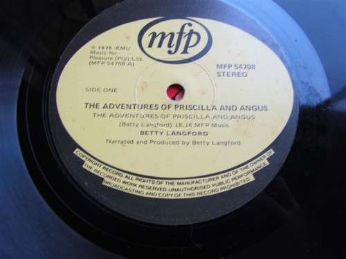 THE ADVENTURES OF PRISCILLA and ANGUS  - VINTAGE LP