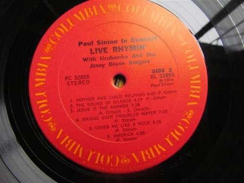 VINTAGE PAUL SIMON IN CONCERT - LIVE RHYMIN - VINTAGE LP