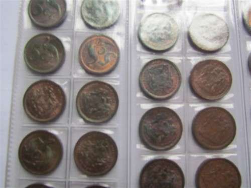 1990 to 1993 5c collection in Album page - UNC / AU - 1 bid for all **LOW START**