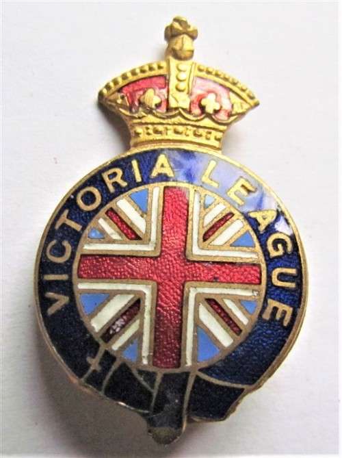 Victoria League Enameled Pin Badge