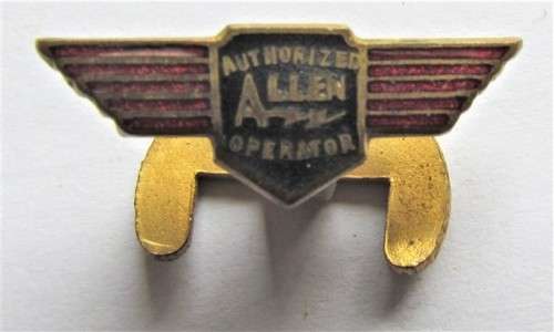 WW2 US Army Military Authorized Allen Operator Radio Company Enamel Lapel Pin