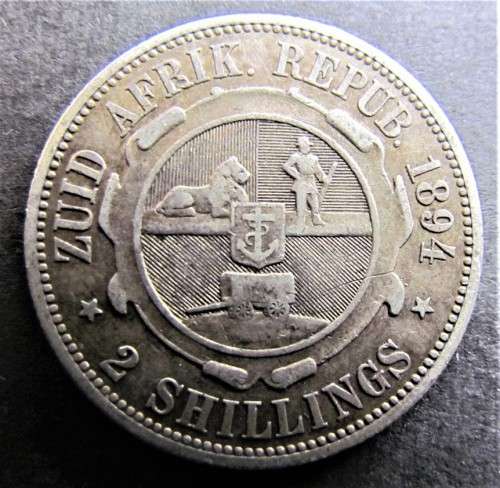 1894 ZAR 2/ Florin **Low Mintage** SILVER **