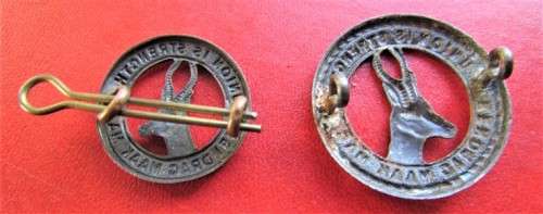 2 X UNION IS STRENGTH SPRINGBOK BADGES - 1 BID FOR BOTH