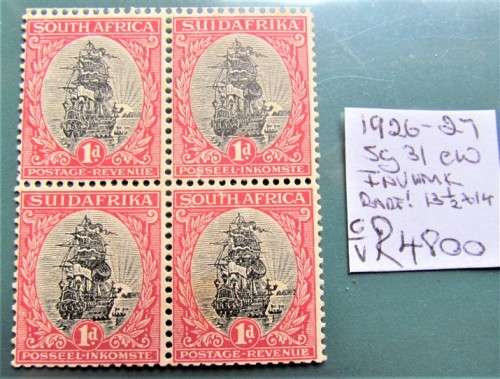 1927-36 SG. 31 Inverted Watermark *RARE* Perf 13 1/2 x 14 Value R4800