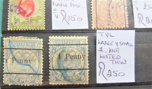 Transvaal & OFS Pre Union Assortment - Value R1160.00