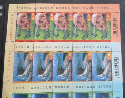 World Heritage Sites Set - 3 x Sheets UMM - Robben Island Mandela