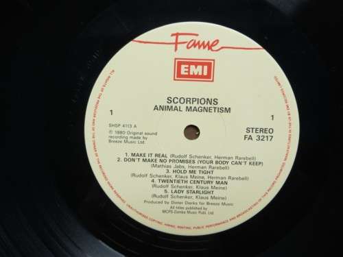 Scorpions Animal magnetism Vintage Vinyl LP - Fair Condition - see pics