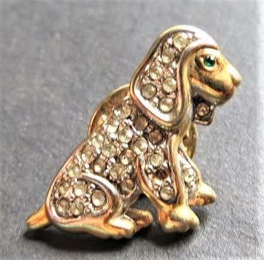 Vintage Costume jewellery Dog Pin