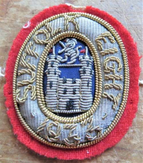 1933 Suffolk 8th Wire Bullion embroidered Badge