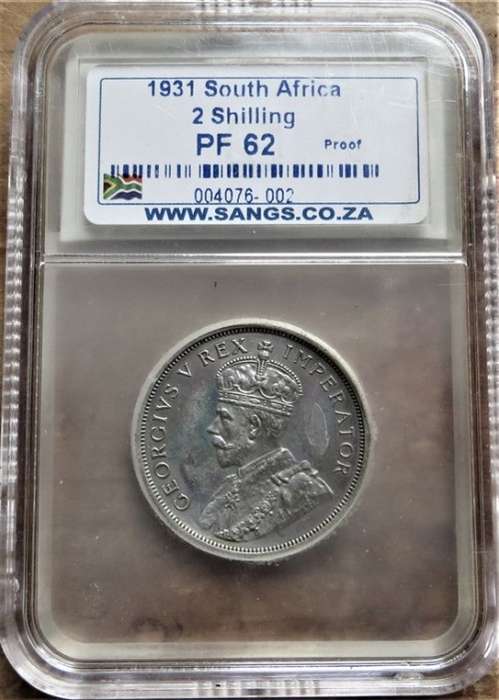 1931 Proof 2 Shillings PF62 - VERY RARE