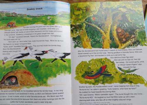 2 x Mick the Monk Illustrated Books - 1 signed & a drawing by author
