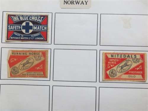 Vintage Matchbox labels Collection - USA/Austria/Norway/Finland circa.1950`s