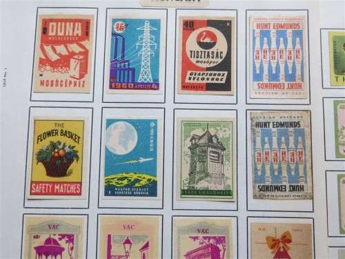 Hungary Vintage Matchbox labels Collection - Let Frame as Pop Art/collectables circa.1950`s