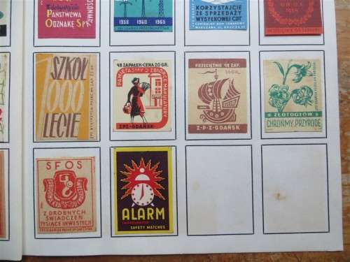 Poland Vintage Matchbox labels Collection - Let Frame as Pop Art/collectables circa.1950`s