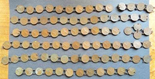 1894 Belgium 1c Coin Art Chains -  1 Bid for the Lot