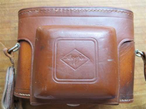 Vintage AGFA Camera + Leather Cover - Untested - Sold As Is