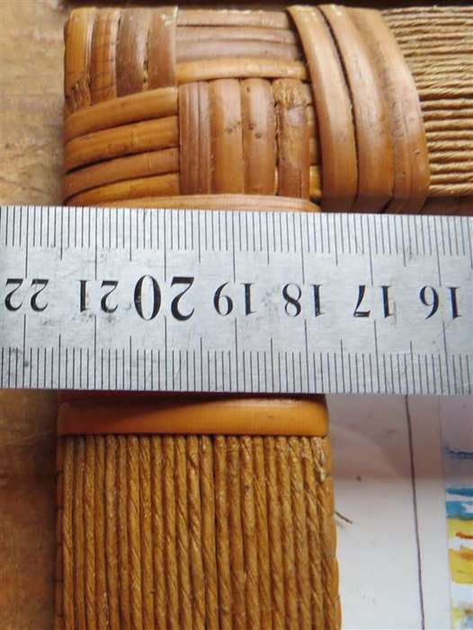 2 x Vintage 160mm x 215mm Cane Picture Frames