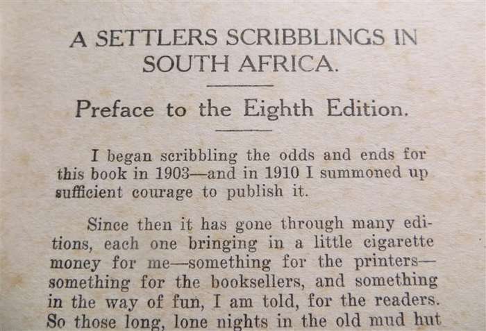 1925 A Settler`s Scribblings in South Africa - Leonard Fleming