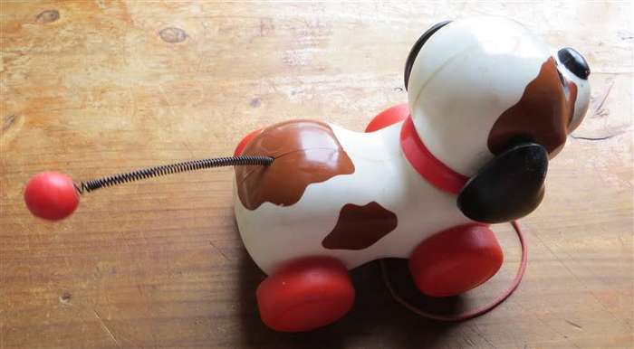 Fisher Price Vintage Walk the Dog Toy 1970`s