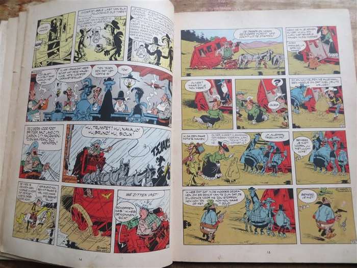 Lucky Luke - Morris & Goscinny 1971 - Postkoets - In Dutch