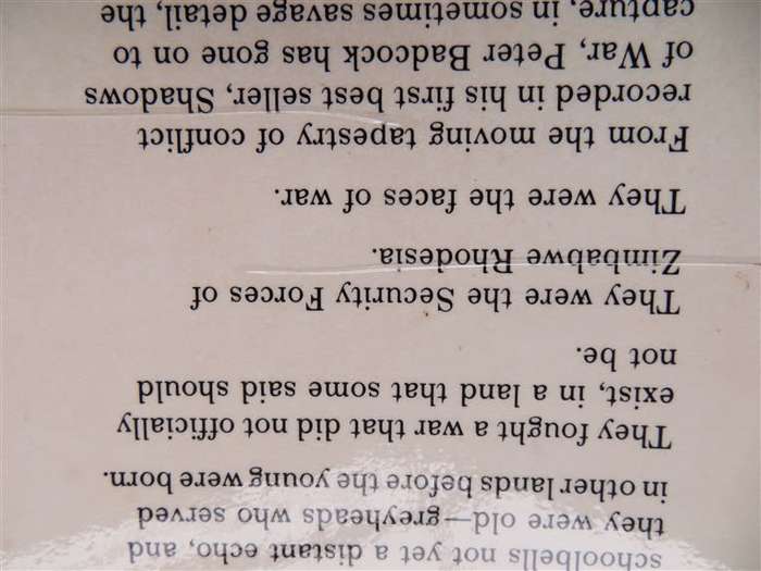 Rhodesiana - Faces of War - Peter Badcock - Sketches & Poetry