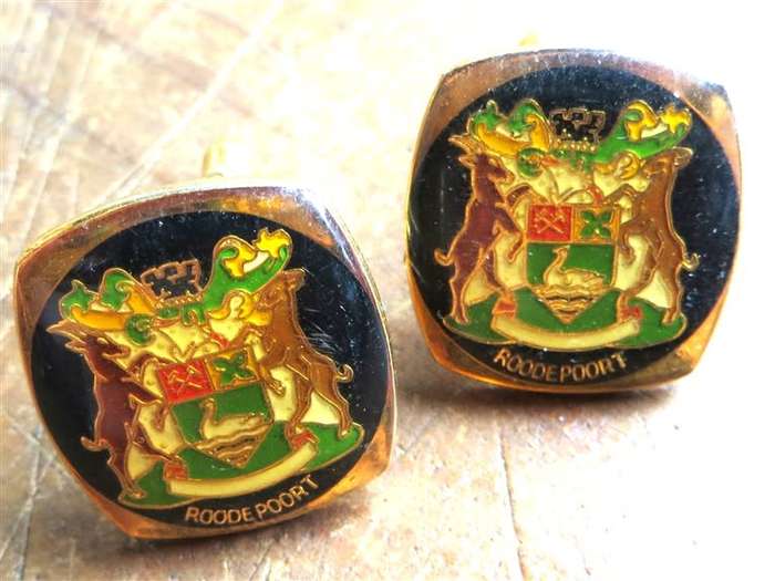 Roodepoort coat of arms Cufflinks pair