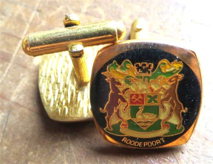 Roodepoort coat of arms Cufflinks pair