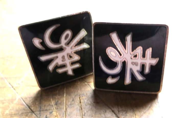 Chinese/Japanese writing/symbol Cufflinks pair