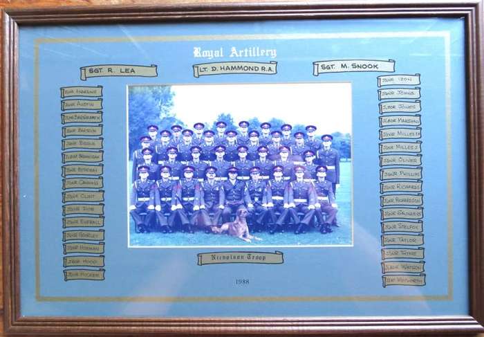 Royal Artillery NicholsonTroop Photo 1988  Framed & Glass