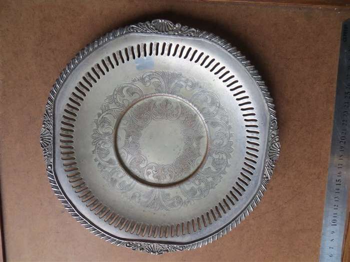 Old English - Numbered Ornate Silver Plated Plate
