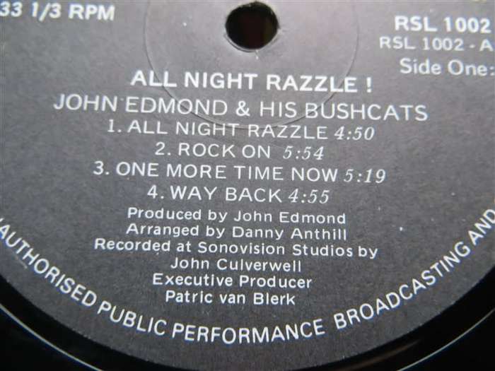 John Edmond and his Bushcats - All Night Razzle Vintage Vinyl LP - VG