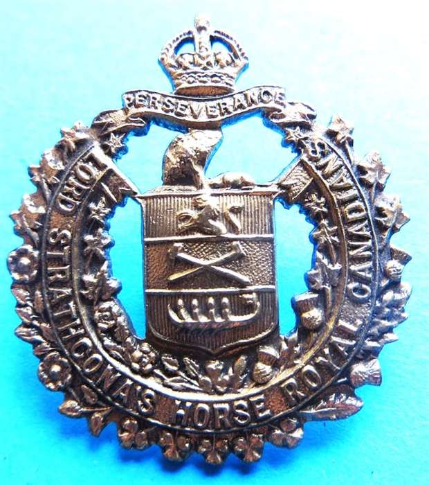 Lord Strathcona`s Horse (Royal Canadians) Tank Regt. Cap Badge SCARCE