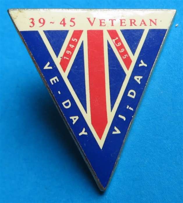 WW2 Veteran - 50 Years Comemorative Badge - VE Day