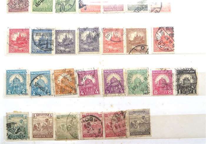 Hungary Stamps on Album Pages - 1 Bid for the Lot