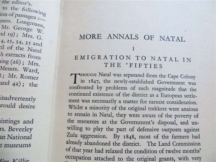 1936 More Annals of Natal - A.F Hattersley