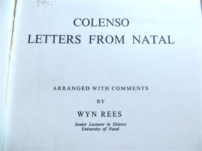 Colenso Letters from Natal - Wyn Rees 1958 1st Edition