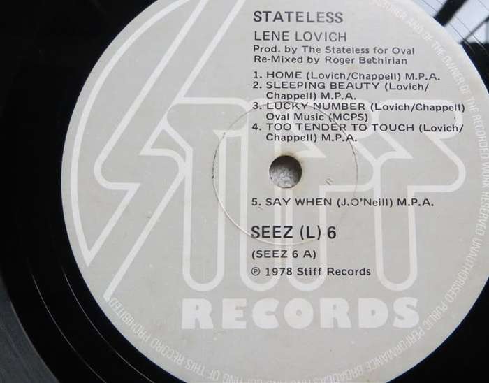 Lene Lovich - Stateless - Vintage Vinyl LP VG