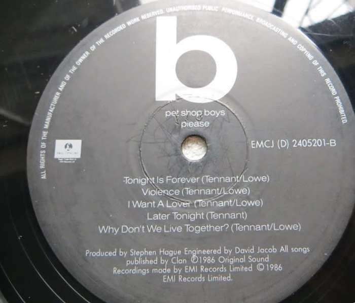 Pet Shop Boys - Please - Vintage Vinyl LP G/VG