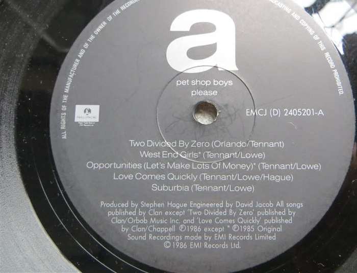 Pet Shop Boys - Please - Vintage Vinyl LP G/VG