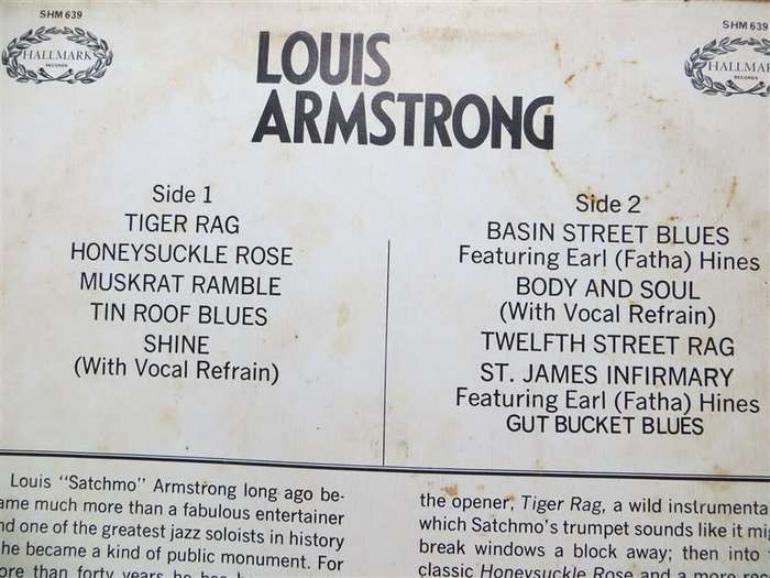 Louis Armstrong  Vintage Vinyl LP - VG