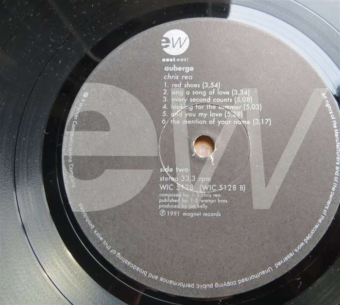 Vintage Vinyl LP - Chris Rea - Auberge  VG/VG